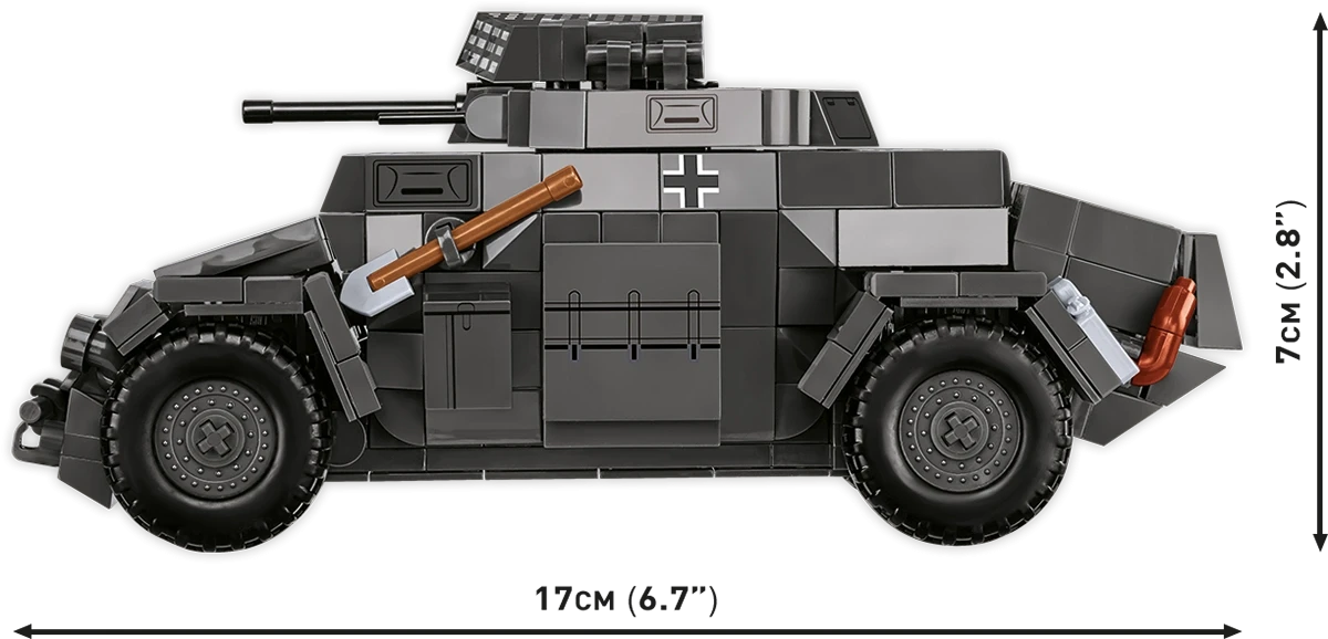 Cobi 2657 - World War II - Sd.Kfz.222 502 pcs