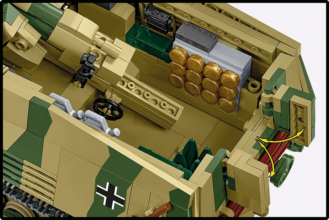 Cobi 2663 - World War II - Panzer Hummel Sd.Kfz 165 1118 pcs