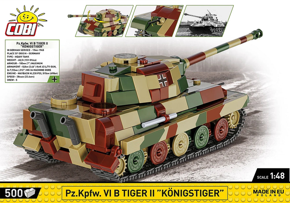 Cobi 2732 - World War II - Tiger II PZ.KPFW.VIB 500 pcs