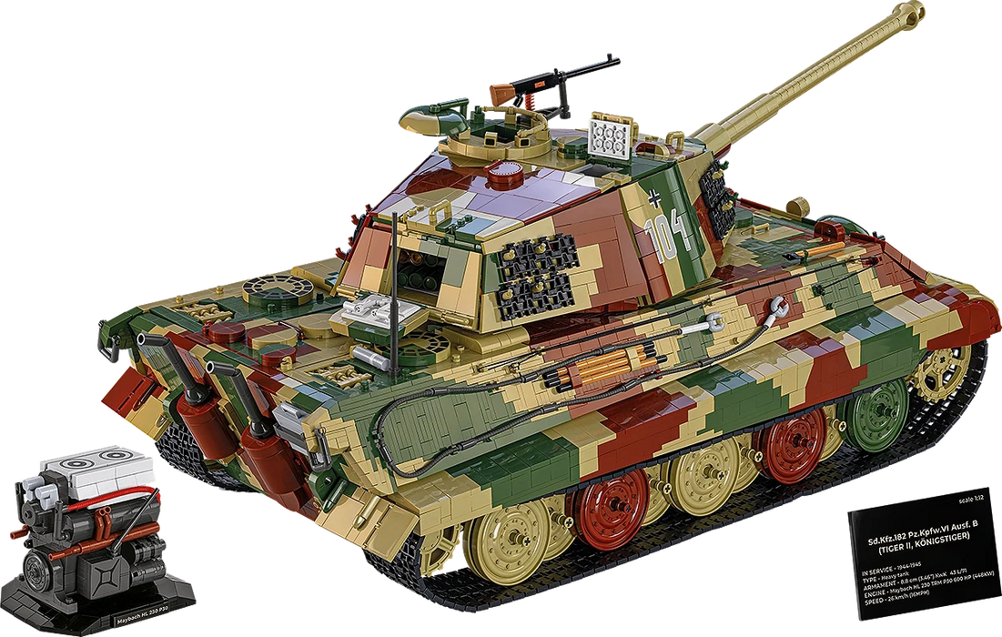 Cobi 2808 - World War II - Panzer KPFW VIB Tiger II 11170 pcs