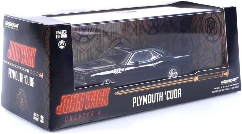 Greenlight Collectibles - 1/43 John Wick Chapter 4 1971 Plymouth Cuda