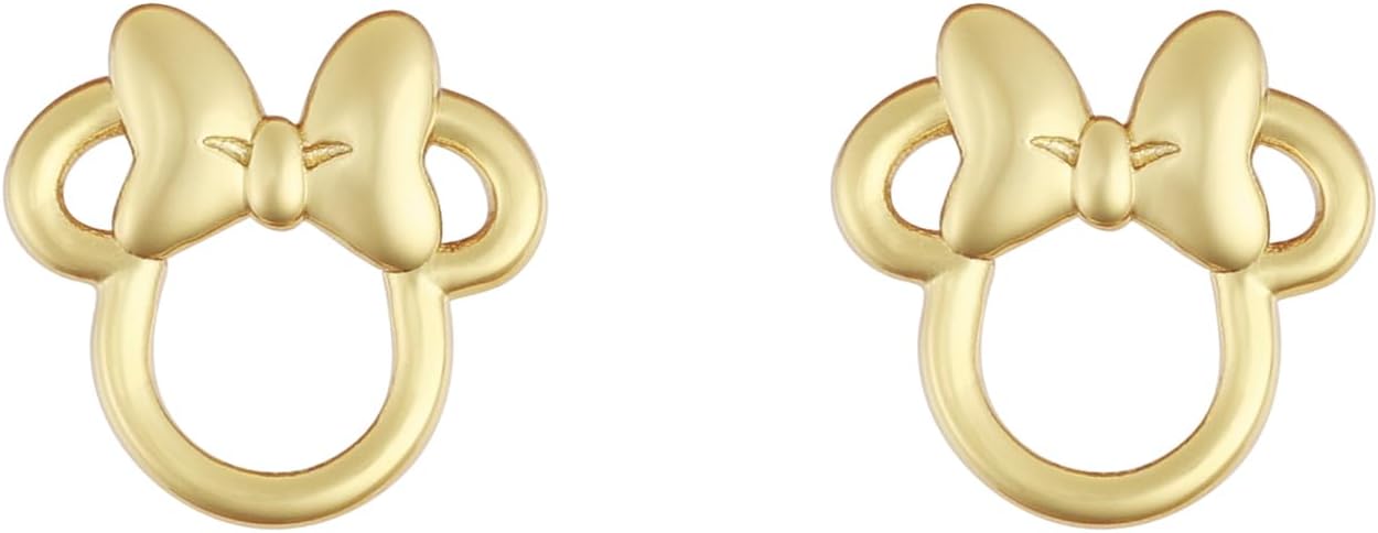 Disney Gold Minnie Mouse Bow Earrings