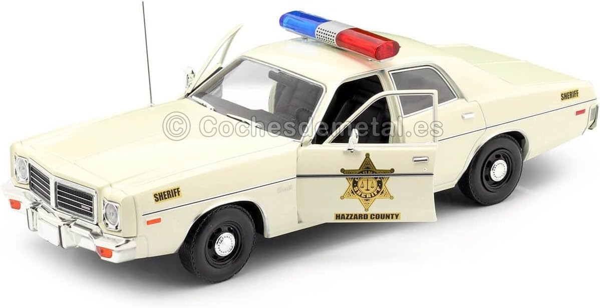 Greenlight Collectibles 1/18 The Dukes of Hazzard 1975 Dodge Coronet Sheriff