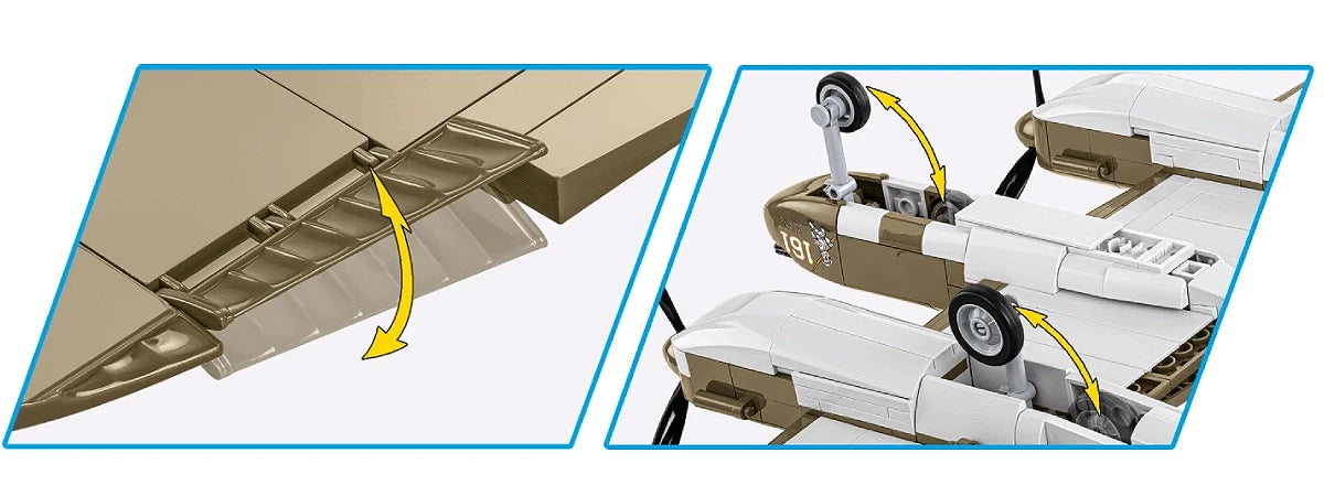 Cobi 5763 - World War II - Lockheed P-38 Lightning 652 pcs