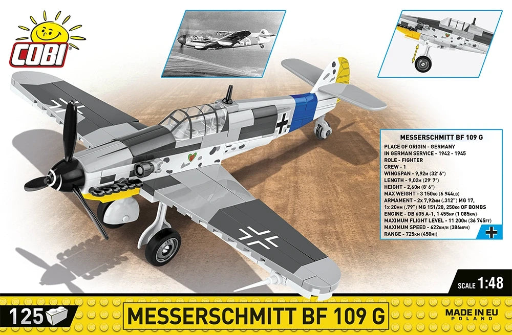 Cobi 5870 - World War II - Messerschmitt BF 109 G 125 pcs