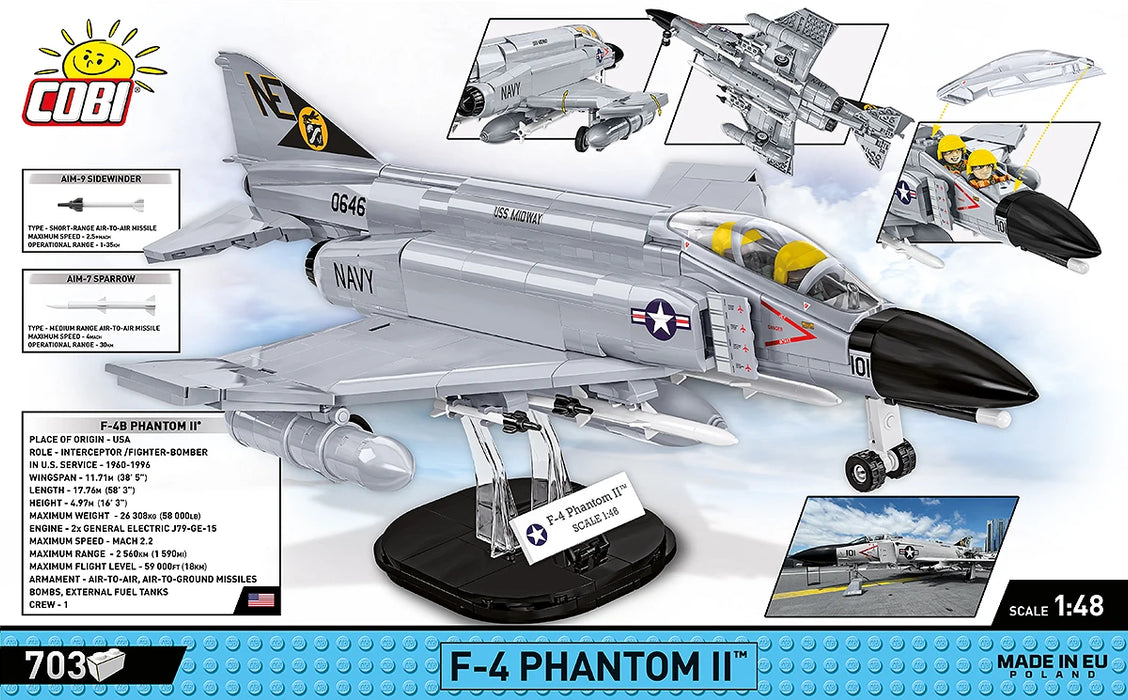 Cobi 5897 - Armed Forces - F-4 Phantom 703 pcs