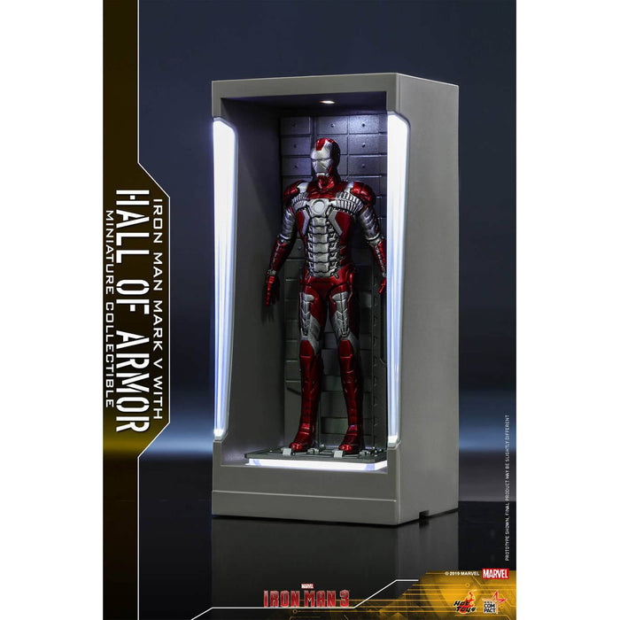 HotToys Marvel Miniature: Iron Man 3 - Mark 5 with Hall of Armor Figure