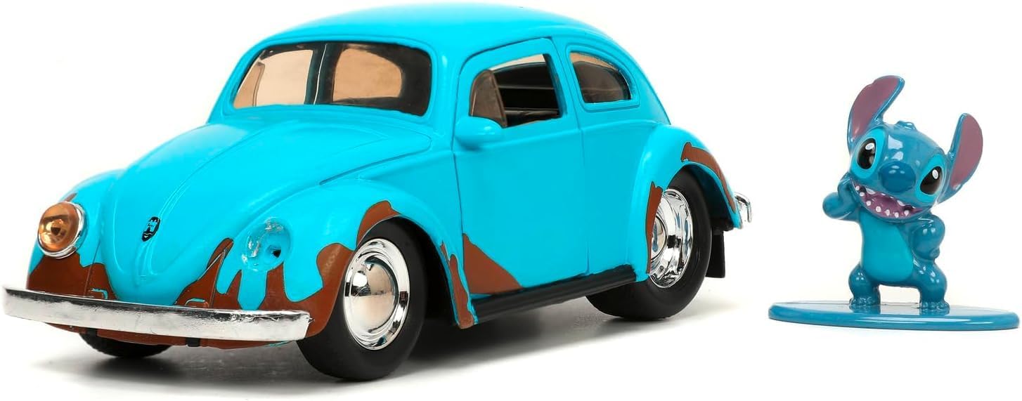 Jada - Lilo And Stitch 1959 VW Beetle 1:32 with Figure Die-Cast Collectible