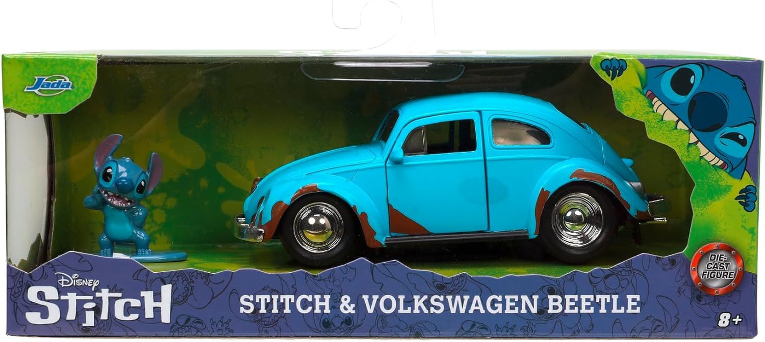 Jada - Lilo And Stitch 1959 VW Beetle 1:32 with Figure Die-Cast Collectible
