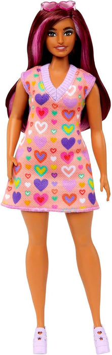 Barbie Fashionista - Heart-Print Sweater Dress Doll