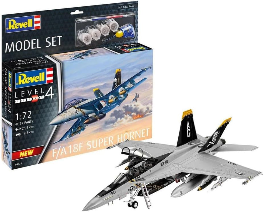REVELL 63834 - F/A-18F Super Hornet 1:72 Scale Model Set