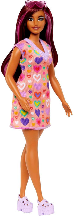 Barbie Fashionista - Heart-Print Sweater Dress Doll