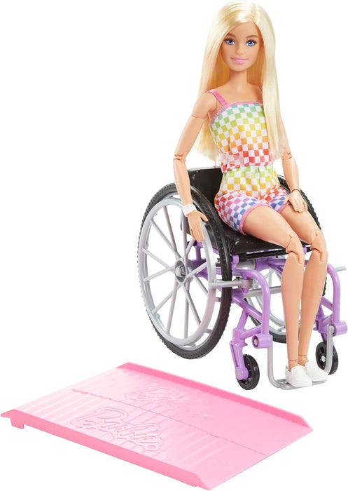 Barbie - Fashionista Blonde Doll (With Wheelchair & Ramp)