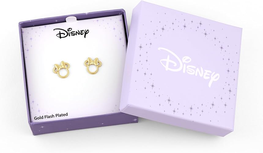 Disney Gold Minnie Mouse Bow Earrings