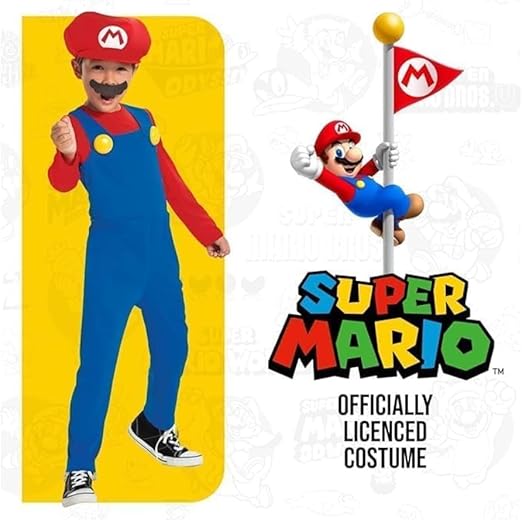 Disguise Super Mario Bros. Mario Costume (3-4YR)