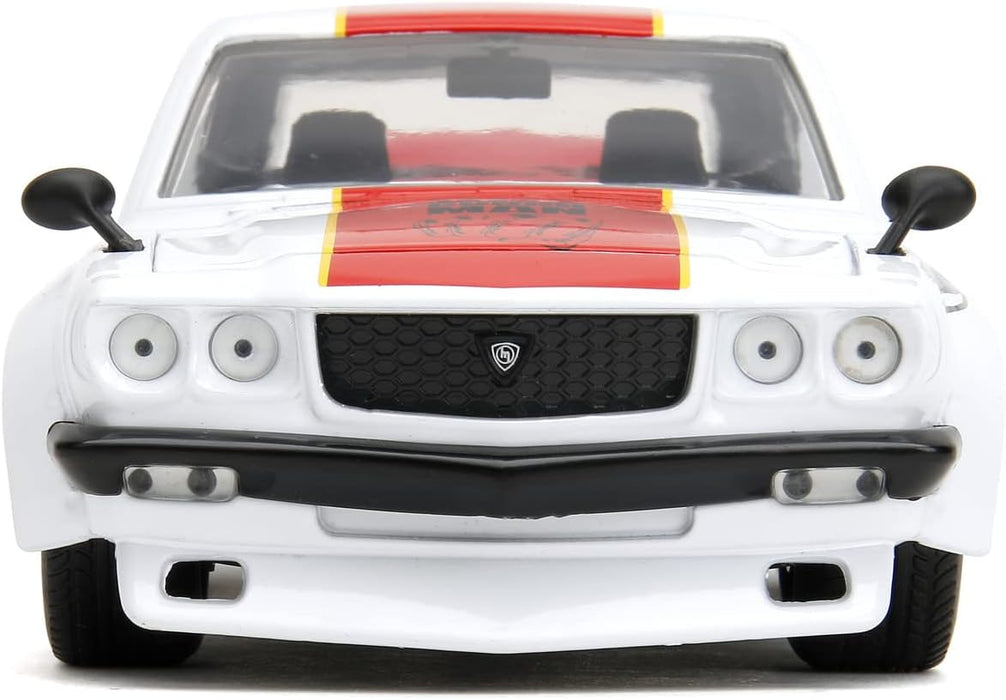 Jada - One Punch Man 1974 Mazda RX-3 1:24  Die-Cast Model Vehicle With Saitama Figure