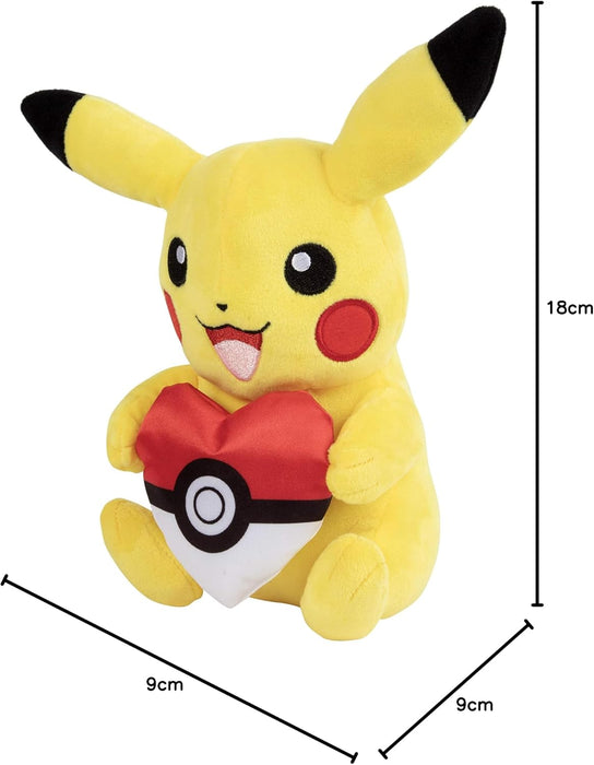 Pokemon - 8" Seasonal Pikachu Pokeball Heart Plush