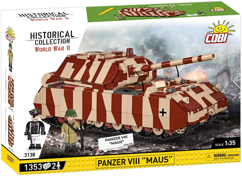 Cobi 3138 - World War II - Panzer VIII Maus 1353 pcs