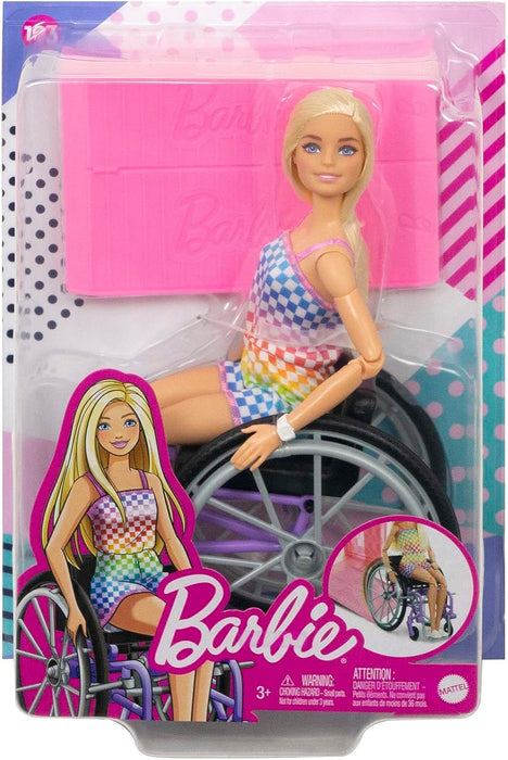 Barbie - Fashionista Blonde Doll (With Wheelchair & Ramp)
