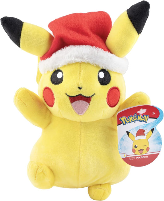 Pokemon - 8" Pikachu With Santa Hat Plush