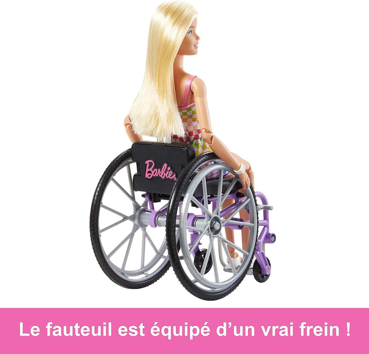 Barbie - Fashionista Blonde Doll (With Wheelchair & Ramp)
