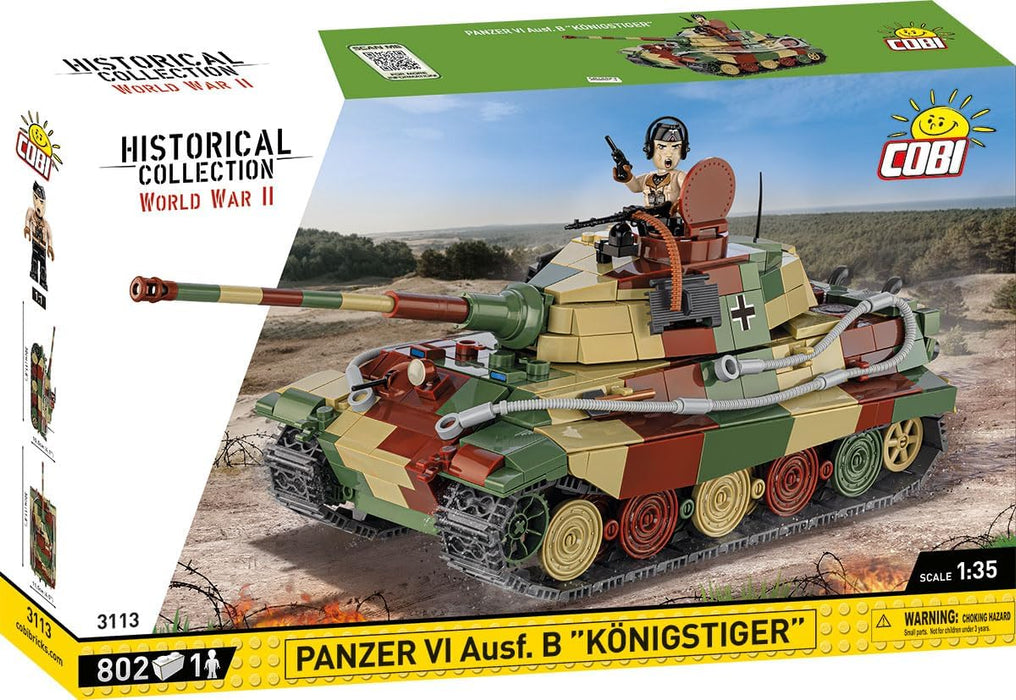 Cobi 3113 - World War II - Panzer V1 Ausf.B Konigstiger 802 pcs