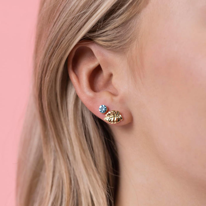 Disney Lilo & Stitch Blue and Gold Coloured 3 Piece Earring Set