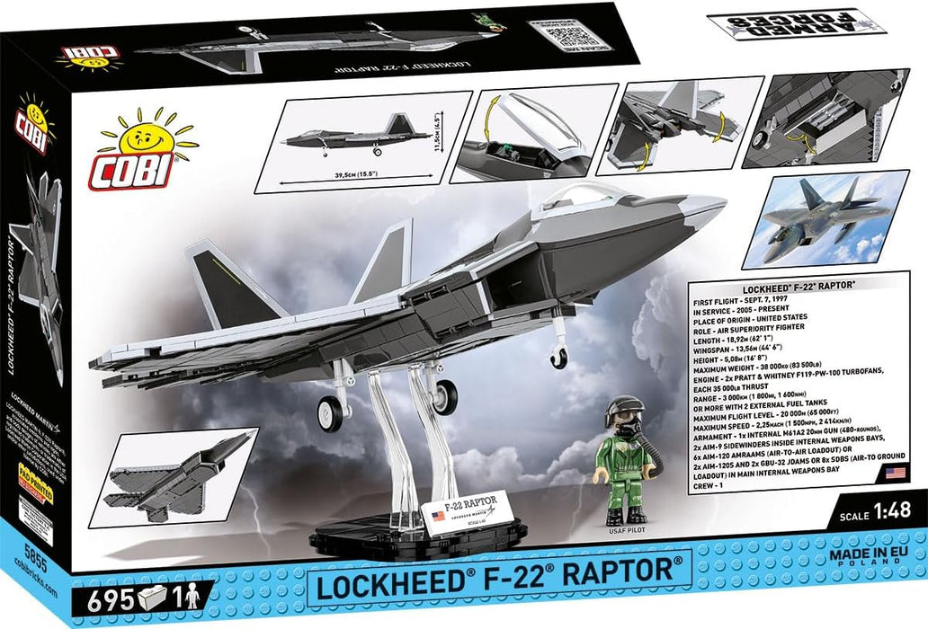Cobi 5855 - Armed Forces - Lockheed F22 Raptor 695 pcs