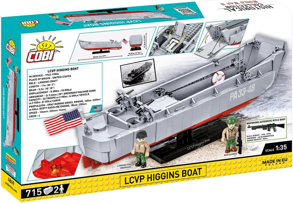 Cobi 4849 - World War II - Landing Craft Higgins Boat 715 pcs