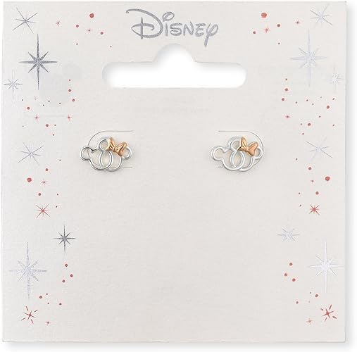 Disney Silver Double Layered Minnie Mouse Earring