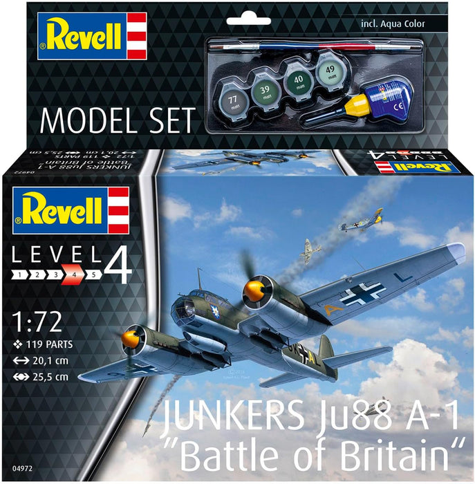 REVELL 64972 - Junkers Ju88 A-1 "Battle of Britain" 1:72 Scale Model Plane Kit