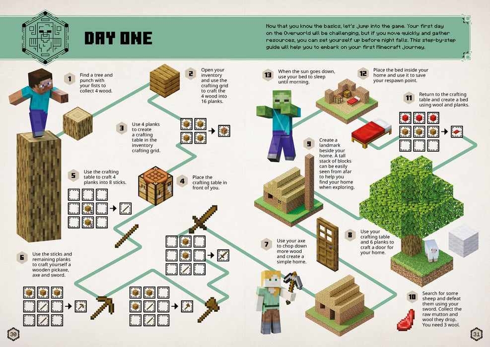 All New Official Minecraft Survival Handbook Hardback By Mojang AB