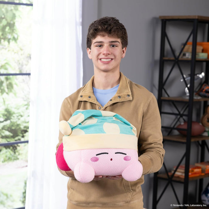 Tomy - Knitted Kirby Sleeping Mega Plush