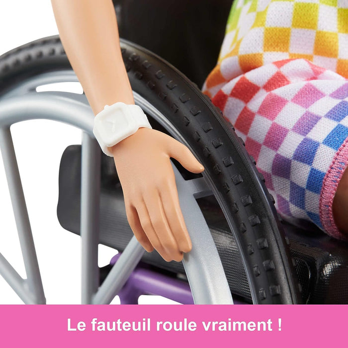 Barbie - Fashionista Blonde Doll (With Wheelchair & Ramp)