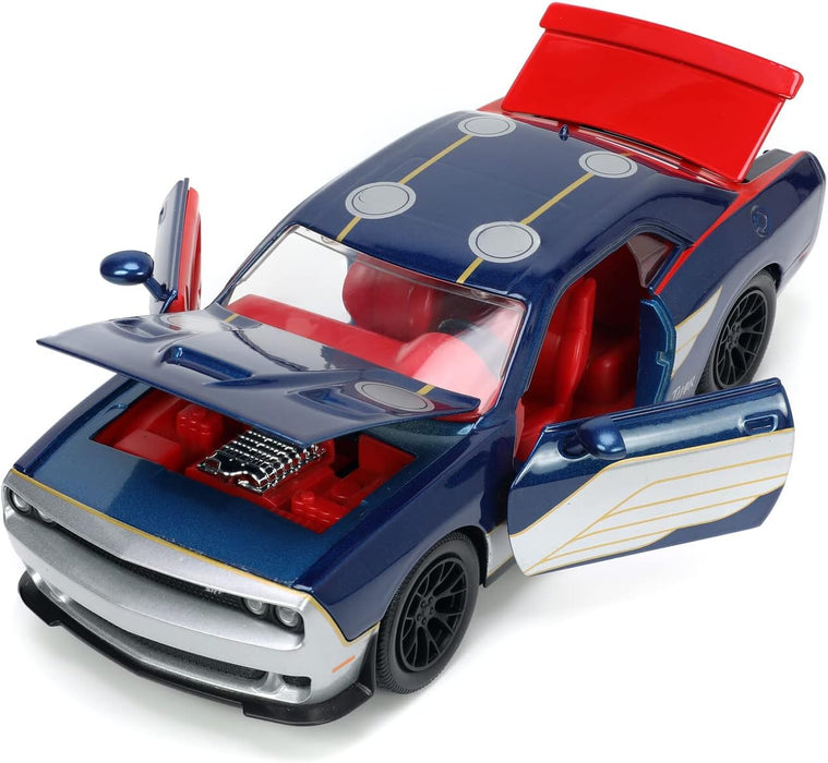Jada - Marvel Thor Dodge Challenger 1:24 Die-Cast  Model Vehicle With Thor Figure