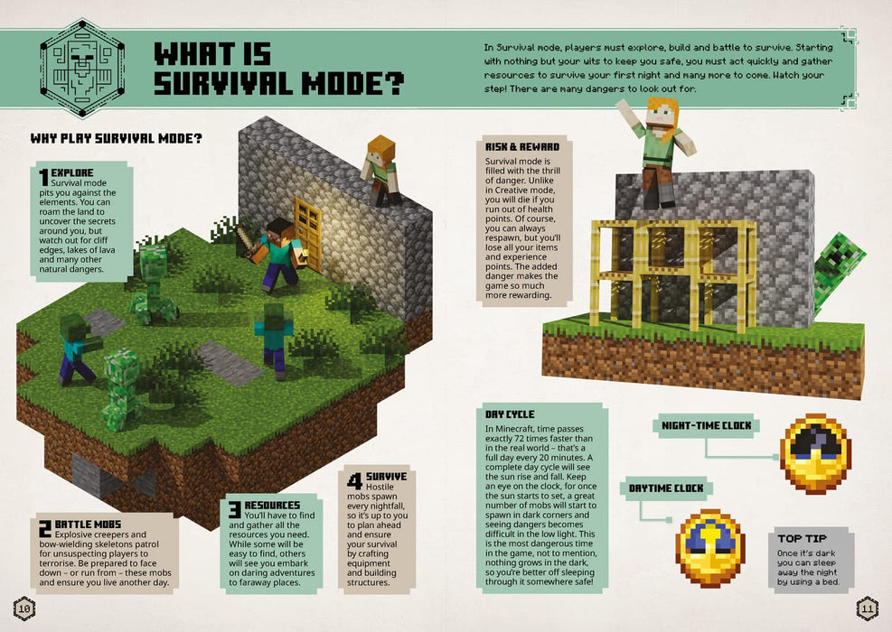 All New Official Minecraft Survival Handbook Hardback By Mojang AB