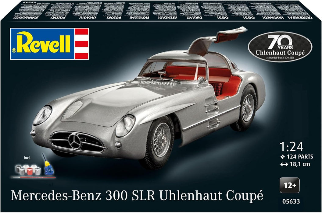 REVELL 05633 - Mercedes-Benz 300 SLR Uhlenhaut Coupé 70th Anniversary 1:24 Scale Model Car Set