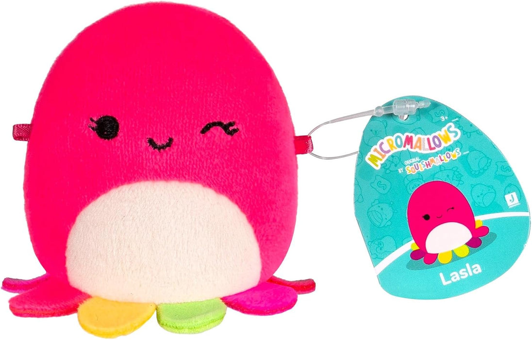 Squishmallows -Micromallows 2.5" Bear, Cow, Dinosaur, Love Bird & Octopus Set