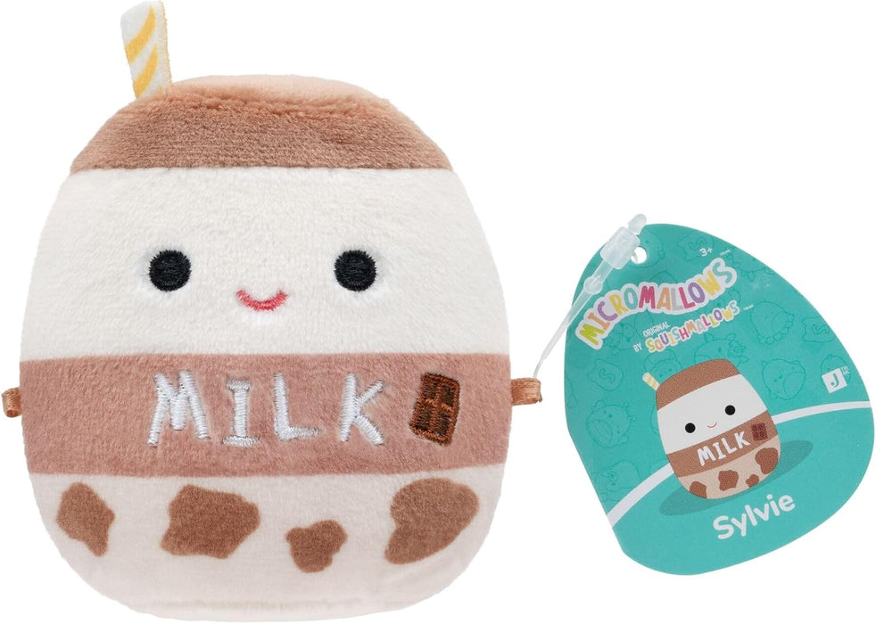 Squishmallows -Micromallows 2.5" Grey Cat, Lavender Cat, Pink Dog, Mint & Chocolate Milk Set