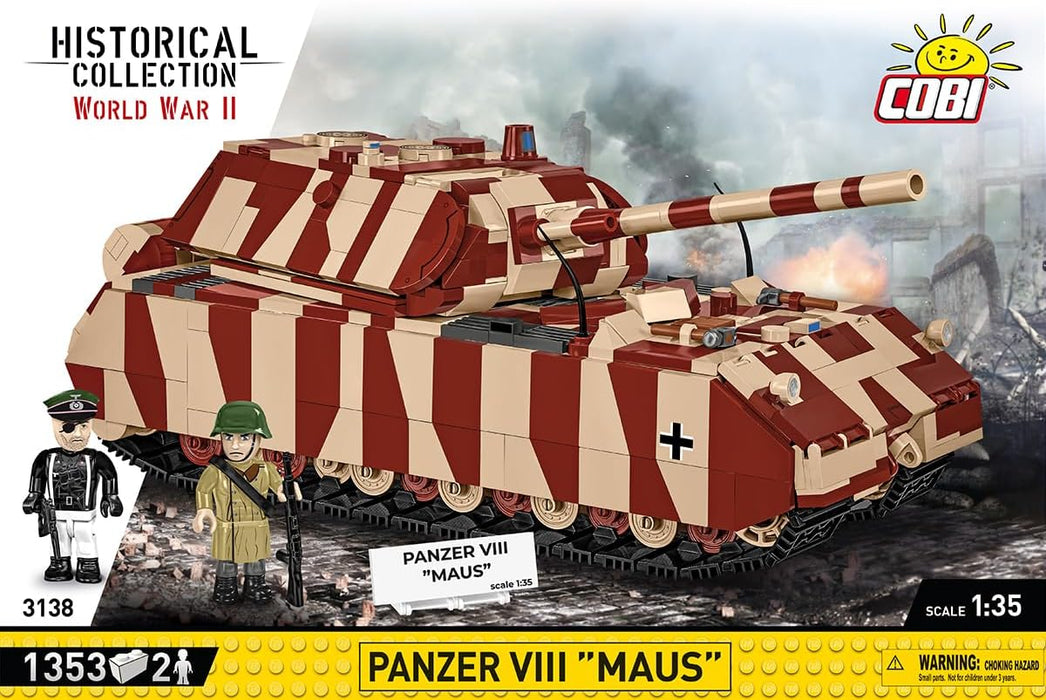 Cobi 3138 - World War II - Panzer VIII Maus 1353 pcs