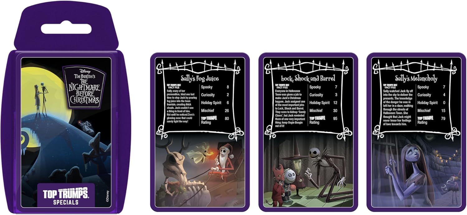 Top Trumps Nightmare Before Christmas Card Game