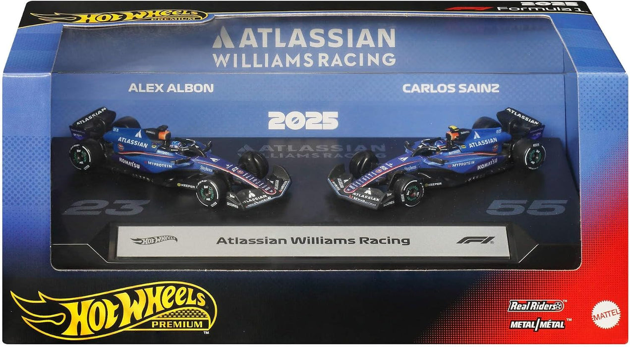 Hot Wheels Premium Formula 1 2-Pack: Atlassian Williams Racing