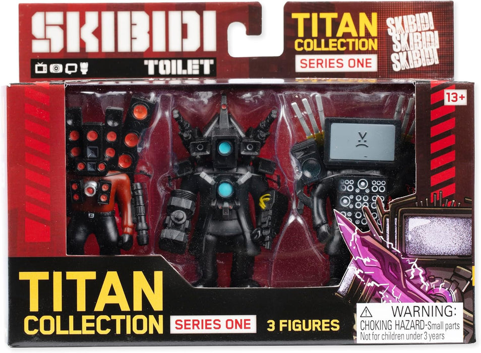 Skibidi Toilet Action Figure Mini Titan Collection Series One 3 Pack