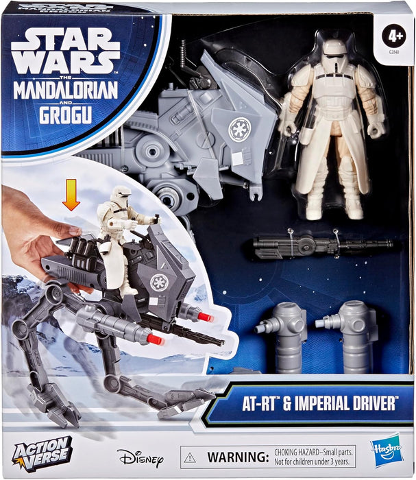 Star Wars The Mandalorian & Grogu AT-RT & Imperial Driver Figure