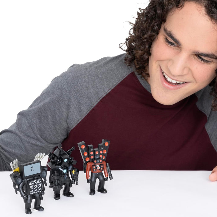 Skibidi Toilet Action Figure Mini Titan Collection Series One 3 Pack