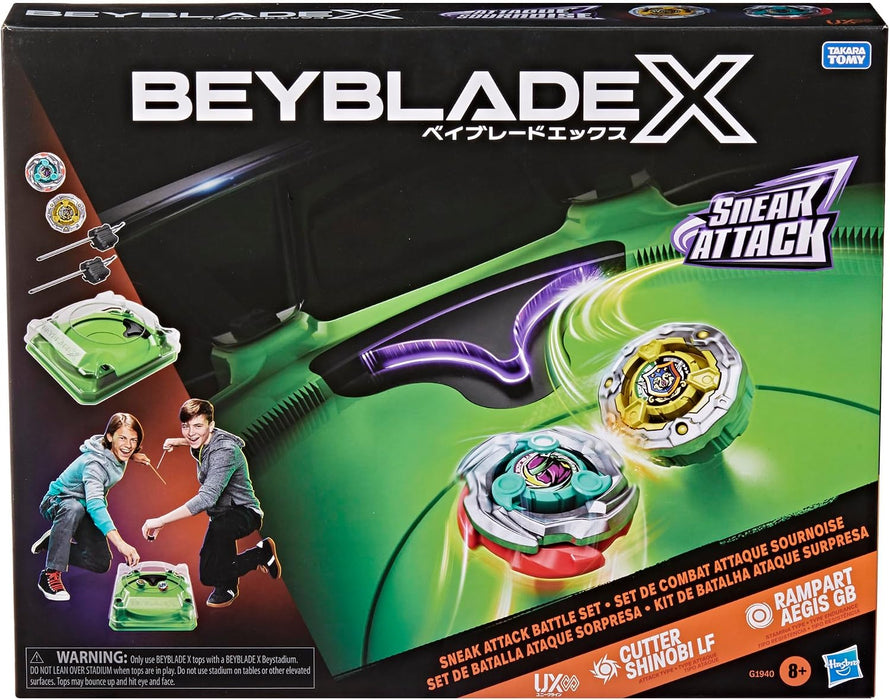 Beyblade X  Cutter Shinobi LF & Rampart Aegis GB Sneak Attack Battle Set