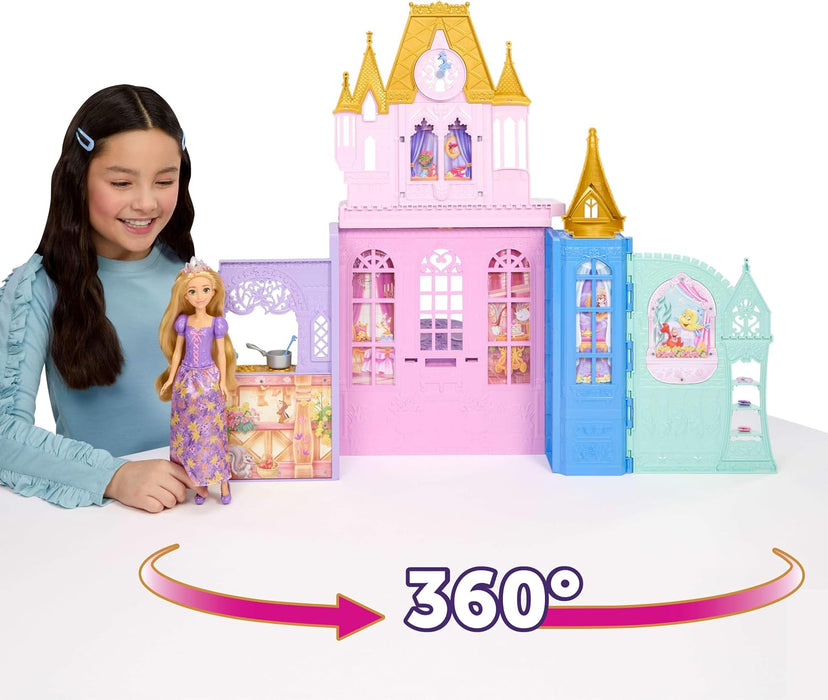 Disney Princess Fold & Go Castle with Rapunzel Doll