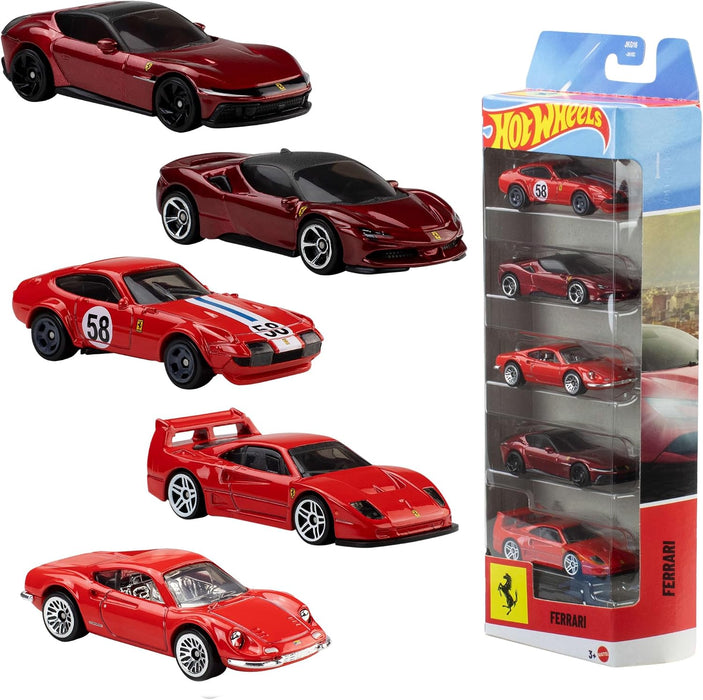 Hot Wheels - Basic Car 5 Pack: Ferrari