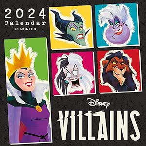 Disney Villains 2024 Square Calendar (30cm x 30cm)
