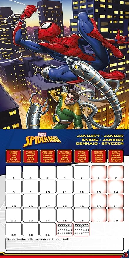 Spider-Man 2024 Square Calendar (30cm x 30cm)